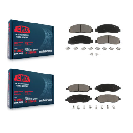 Front Rear Ceramic Brake Pads Kit For 2005-2007 Ford F-350 Super Duty F-250 KCX-100099