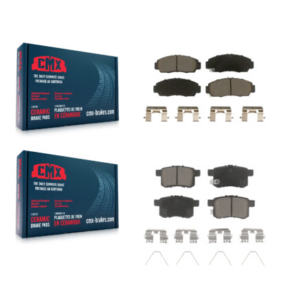 Front Rear Ceramic Brake Pads Kit For Honda Accord Acura TSX KCX-100102