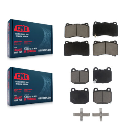 Front Rear Ceramic Brake Pads Kit For Subaru Impreza Mitsubishi Lancer WRX STI BRZ Toyota KCX-100109