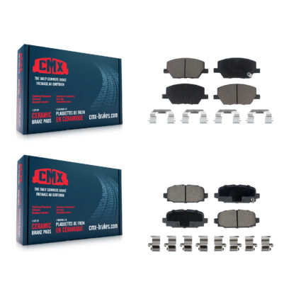 Front Rear Ceramic Brake Pads Kit For 2018-2023 Jeep Compass KCX-100115