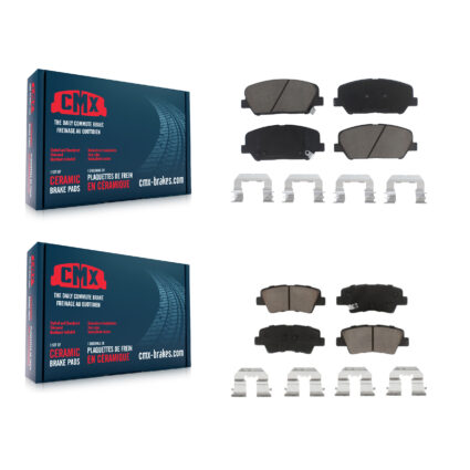 Front Rear Ceramic Brake Pads Kit For 2013-2015 Kia Optima Hyundai Veloster KCX-100118