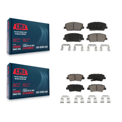 Front Rear Ceramic Brake Pads Kit For 2014-2016 Kia Forte Forte5 Koup KCX-100122