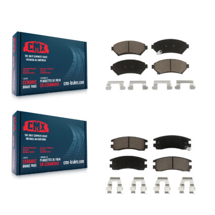 Front Rear Ceramic Brake Pad Kit For Chevrolet Buick Impala Pontiac Century Montana Grand KCX-100124