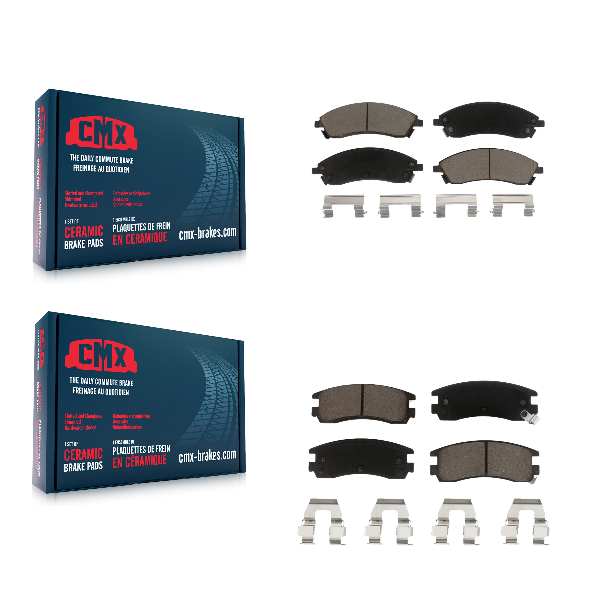 Front Rear Ceramic Brake Pads Kit For 2004 Pontiac Bonneville GXP KCX-100127
