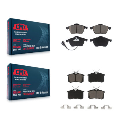 Front Rear Ceramic Brake Pads Kit For Volkswagen Jetta Golf Beetle Audi TT Quattro A6 KCX-100163