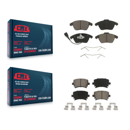 Front Rear Ceramic Brake Pad Kit For Volkswagen Jetta Rabbit Passat Audi CC GTI Eos TT A3 KCX-100167