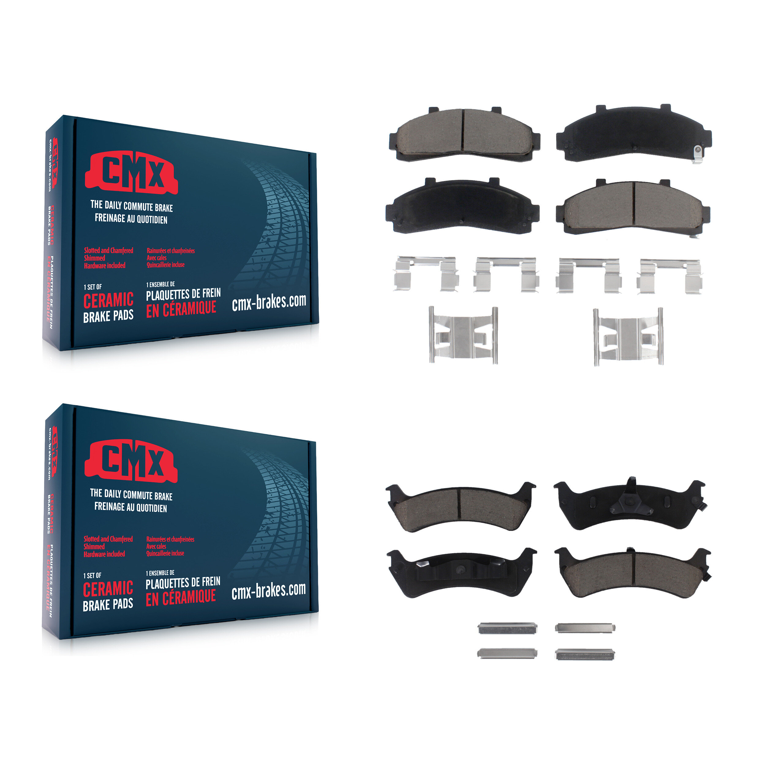 Front Rear Ceramic Brake Pads Kit For Ford Ranger Explorer Mercury Mountaineer KCX-100169