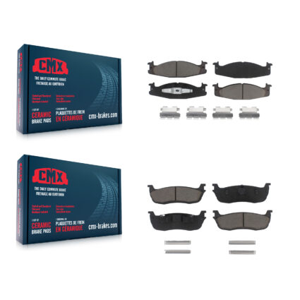 Front Rear Ceramic Brake Pads Kit For 1996 Ford F-150 KCX-100171