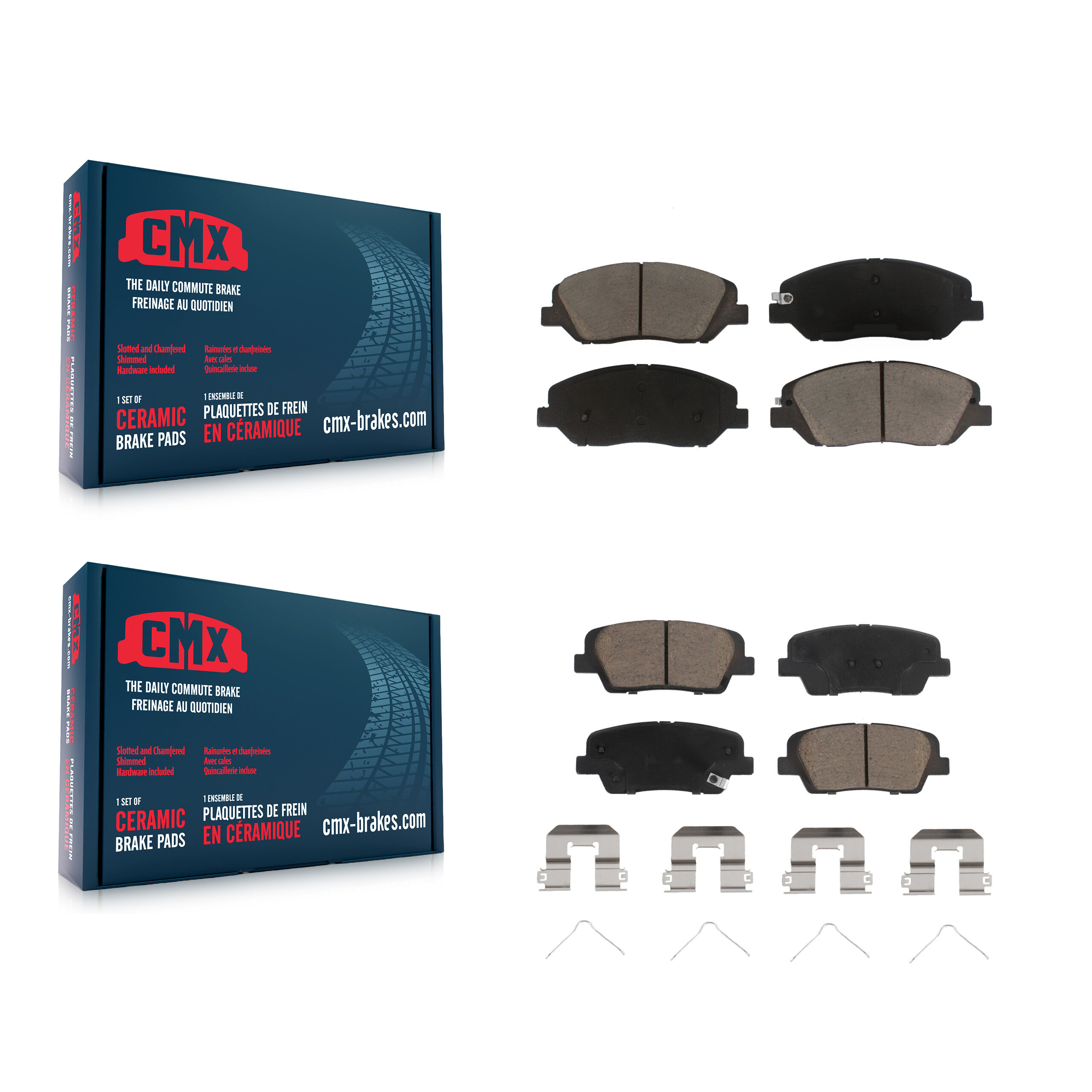 Front Rear Ceramic Brake Pads Kit For Hyundai Santa Fe XL KCX-100172