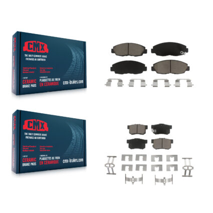 Front Rear Ceramic Brake Pads Kit For Honda Civic Accord Acura EL KCX-100175
