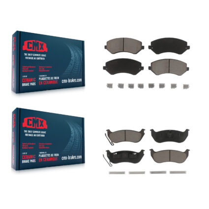 Front Rear Ceramic Brake Pads Kit For 2003-2007 Jeep Liberty KCX-100183