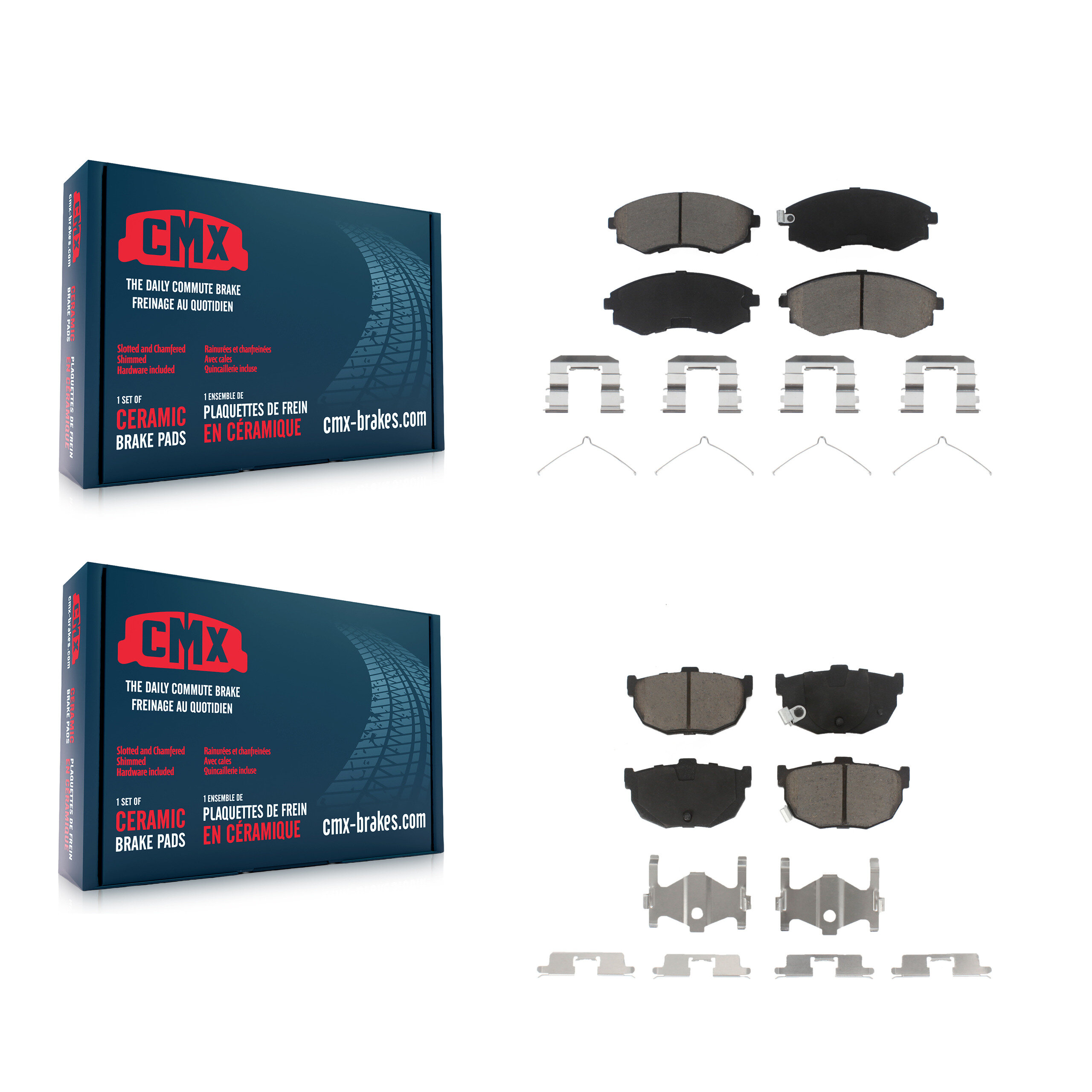 Front Rear Ceramic Brake Pads Kit For Hyundai Elantra Tiburon KCX-100187