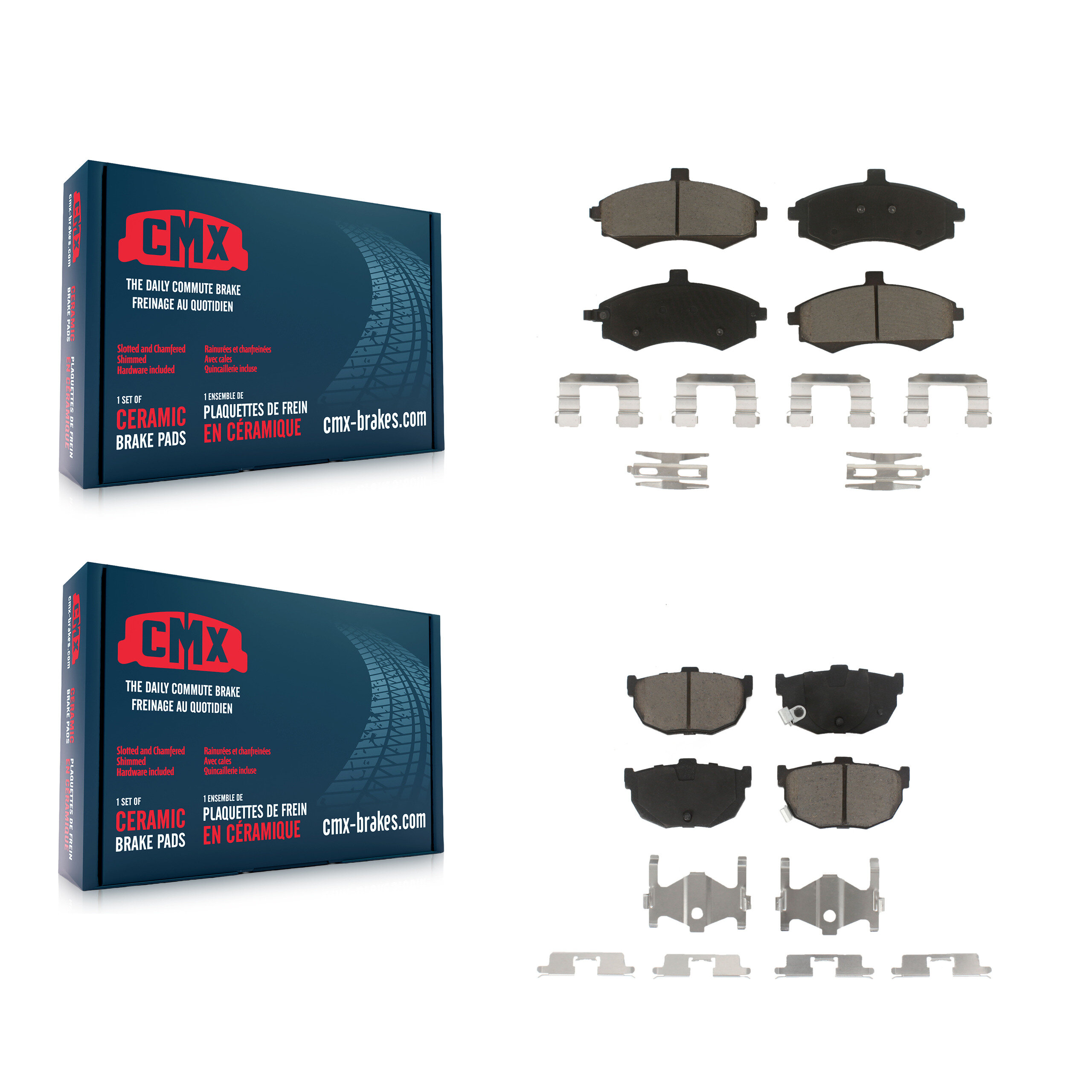 Front Rear Ceramic Brake Pads Kit For Hyundai Elantra Disc rear brakes KCX-100190