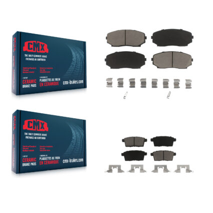 Front Rear Ceramic Brake Pads Kit For Mazda Ford Edge CX-7 CX-9 Lincoln MKX KCX-100191