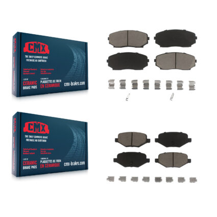 Front Rear Ceramic Brake Pads Kit For Ford Edge Lincoln MKX KCX-100192