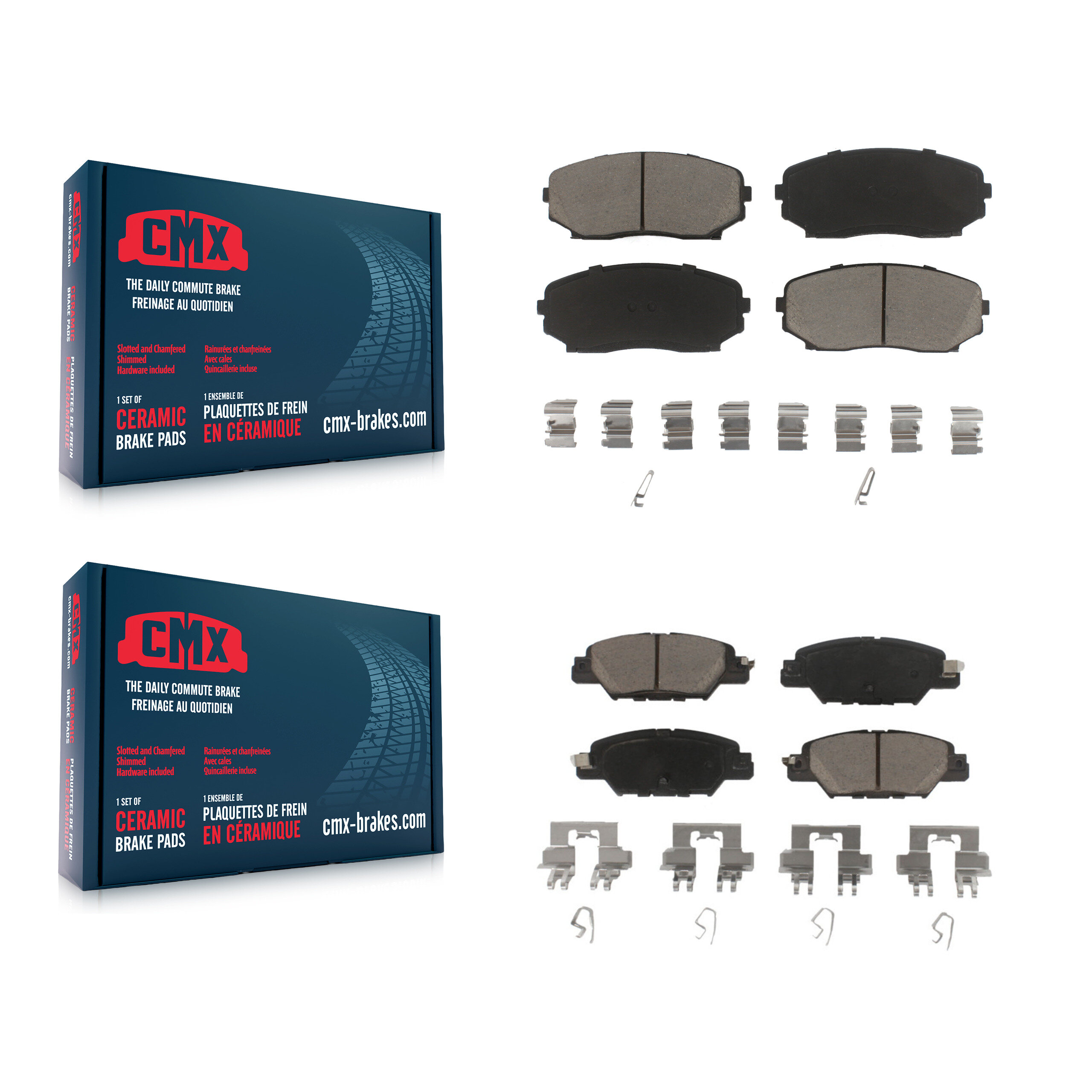 Front Rear Ceramic Brake Pads Kit For 2019-2023 Mazda CX-5 Turbocharged KCX-100193