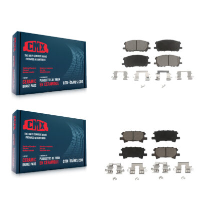 Front Rear Ceramic Brake Pads Kit For Lexus RX350 RX330 Toyota Highlander RX400h KCX-100196