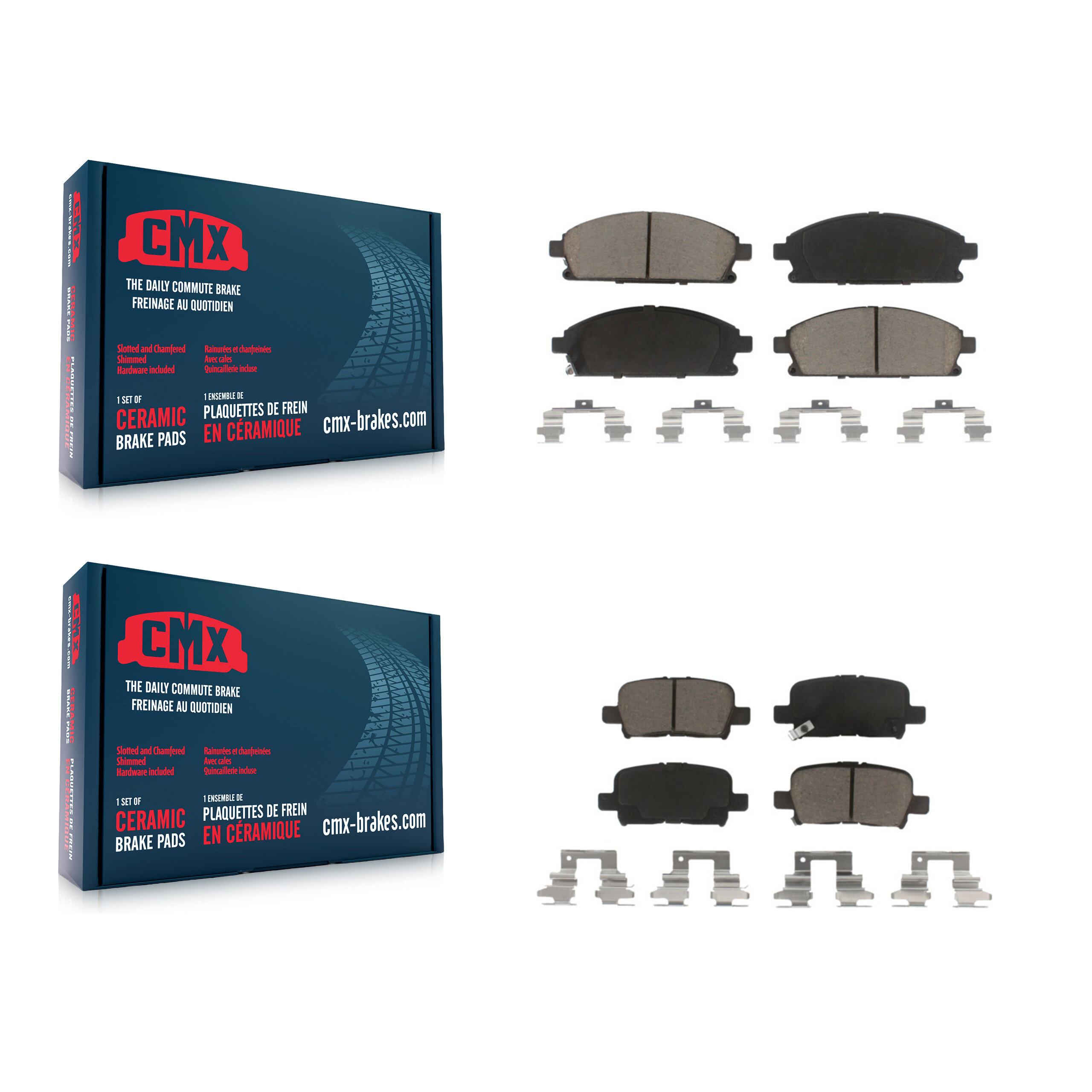 Front Rear Ceramic Brake Pads Kit For 2003-2006 Acura MDX KCX-100198