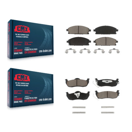 Front Rear Ceramic Brake Pads Kit For 2004 Nissan Pathfinder KCX-100200