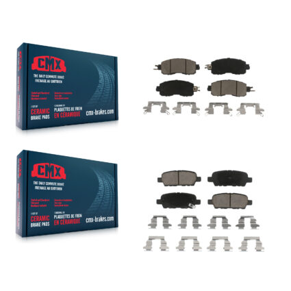 Front Rear Ceramic Brake Pads Kit For Nissan Altima LEAF KCX-100210