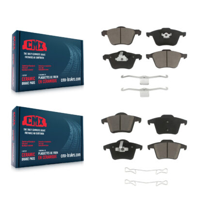 Front Rear Ceramic Brake Pad Kit For 2003-2014 Volvo XC90 With 316mm Diameter Rotor KCX-100213