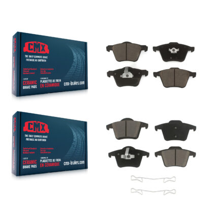 Front Rear Ceramic Brake Pad Kit For 2003-2014 Volvo XC90 With 336mm Diameter Rotor KCX-100215