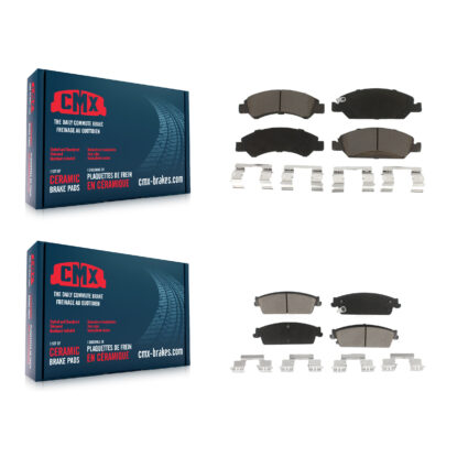 Front Rear Ceramic Brake Pads Kit For Chevrolet GMC Sierra 1500 Silverado Avalanche Tahoe KCX-100216