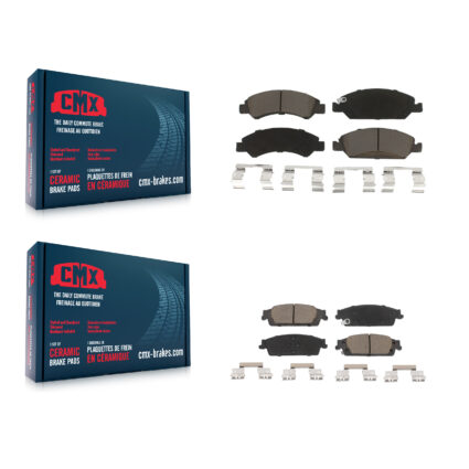 Front Rear Ceramic Brake Pads Kit For GMC Chevrolet Sierra 1500 Silverado Tahoe Yukon XL KCX-100219