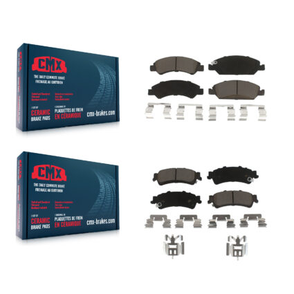 Front Rear Ceramic Brake Pads Kit For Chevrolet GMC Silverado 1500 Sierra Classic KCX-100220