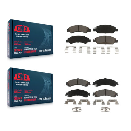 Front Rear Ceramic Brake Pad Kit For Chevrolet Silverado 1500 GMC Sierra Drum rear brakes KCX-100221