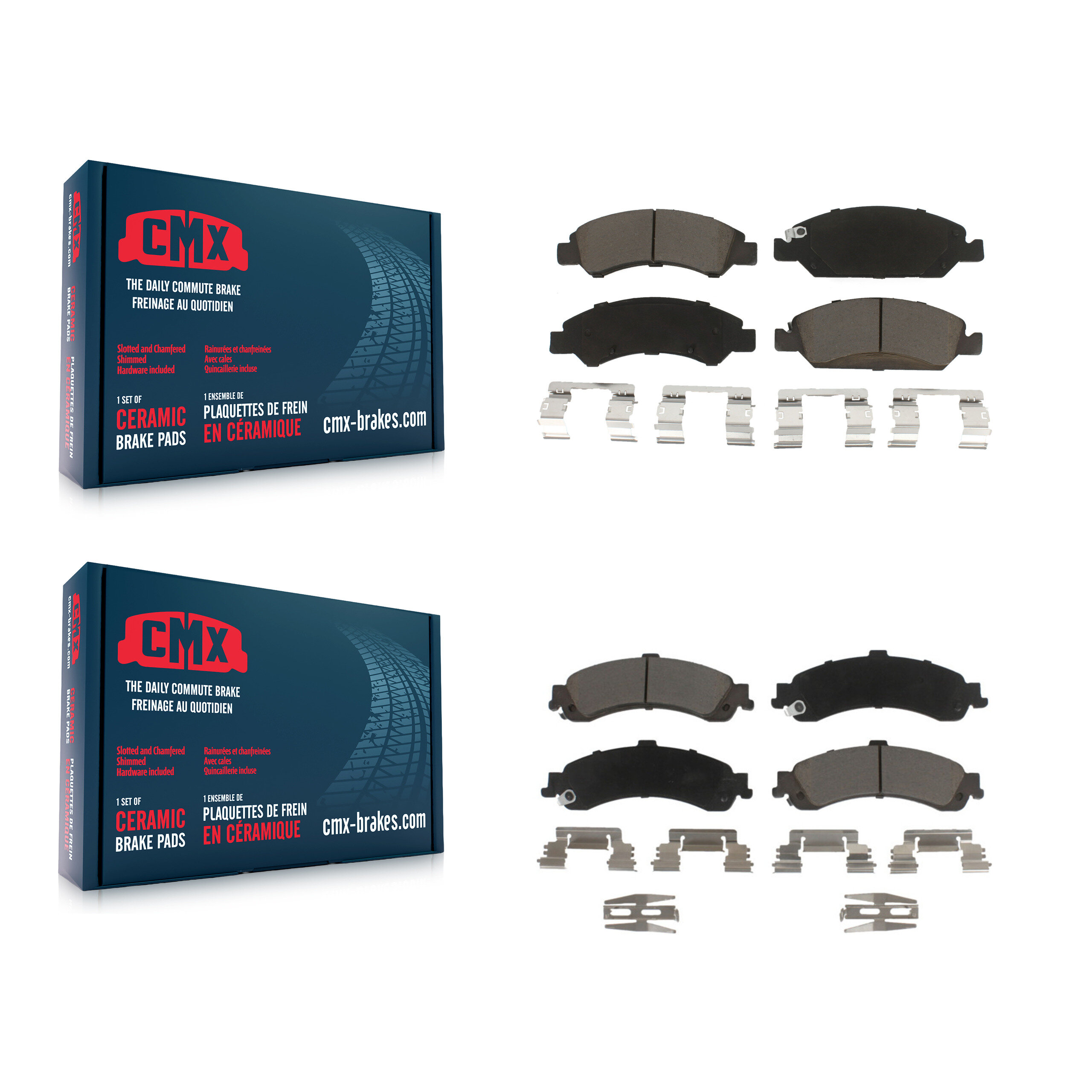 Front Rear Ceramic Brake Pad Kit For Chevrolet Silverado 1500 GMC Sierra Drum rear brakes KCX-100221