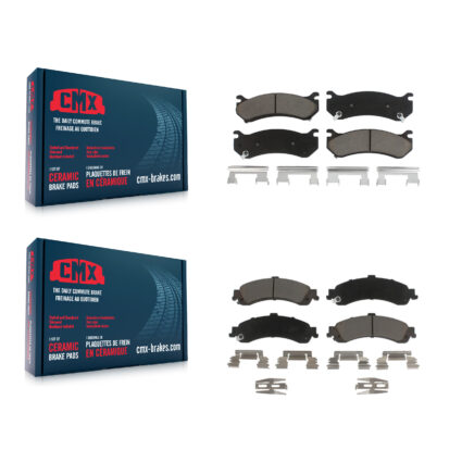 Front Rear Ceramic Brake Pads Kit For Chevrolet GMC Silverado 1500 Sierra Avalanche Yukon KCX-100223