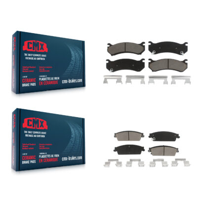 Front Rear Ceramic Brake Pads Kit For 2007 Chevrolet Silverado 1500 Disc rear brakes KCX-100225