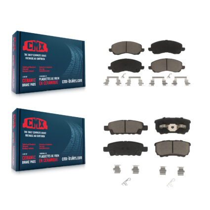 Front Rear Ceramic Brake Pad Kit For Jeep Patriot Mitsubishi Lancer Dodge Compass Caliber KCX-100227