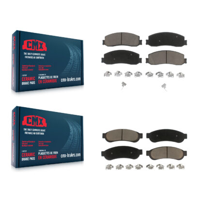 Front Rear Ceramic Brake Pads Kit For Ford F-350 Super Duty F-250 KCX-100229