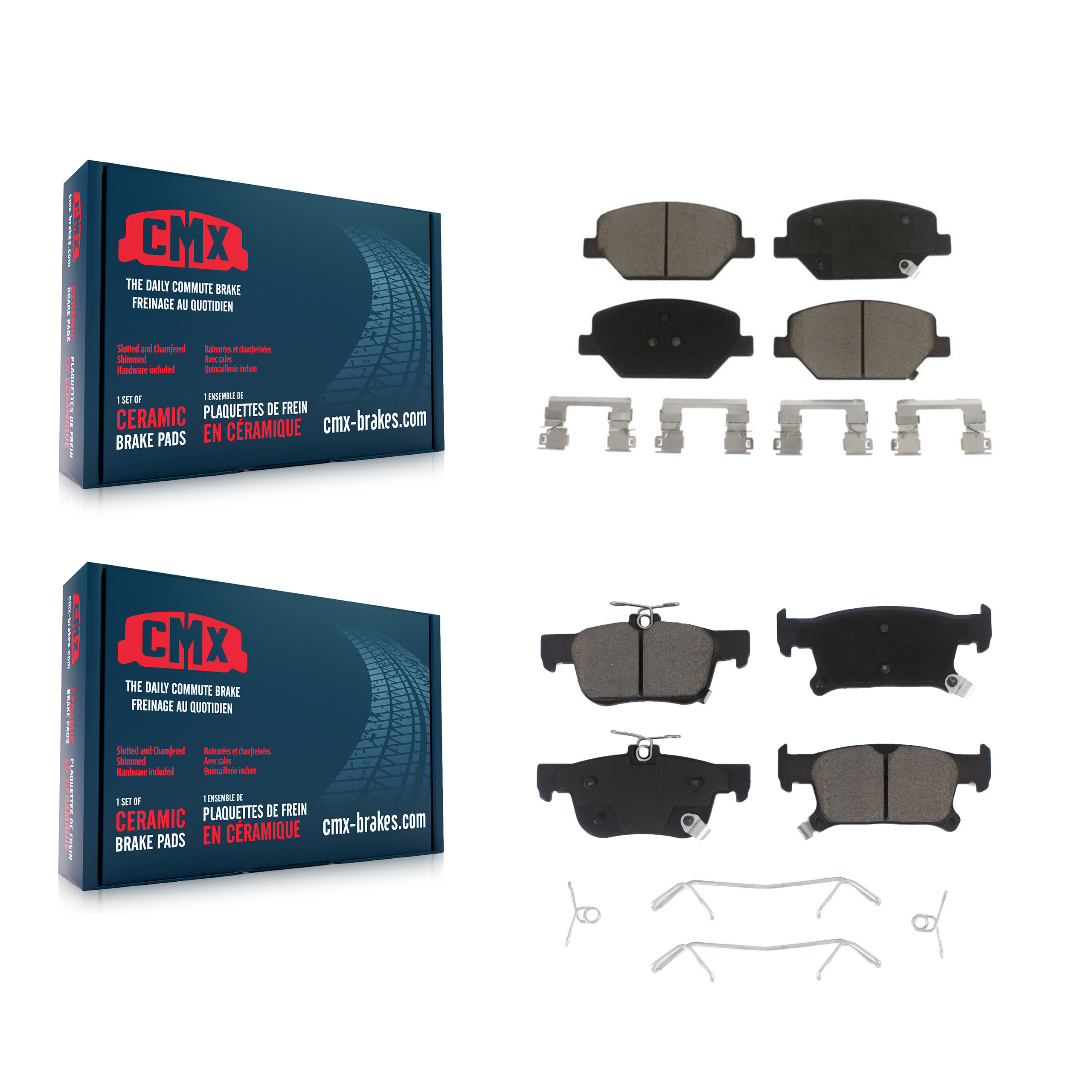 Front Rear Ceramic Brake Pads Kit For Buick Envision KCX-100239