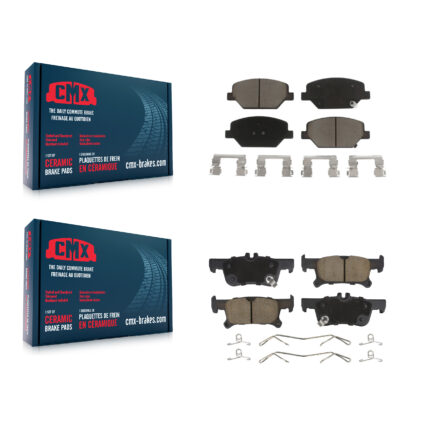 Front Rear Ceramic Brake Pads Kit For 16-19 Buick Envision With 288mm Diameter Rotor KCX-100240
