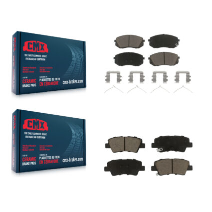 Front Rear Ceramic Brake Pads Kit For Hyundai Kona Electric Sonata Kia Optima Niro EV KCX-100246