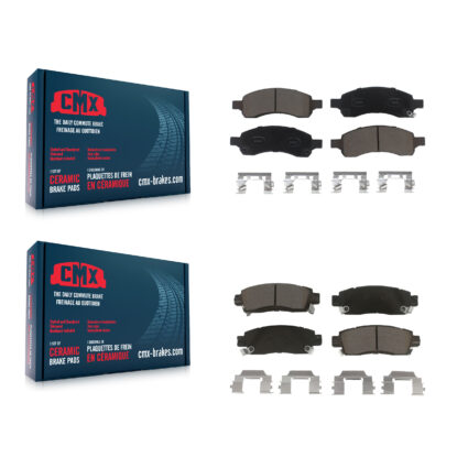 Front Rear Ceramic Brake Pad Kit For Chevrolet Trailblazer GMC Envoy XL EXT Buick Rainier KCX-100251