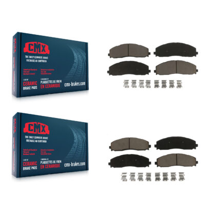 Front Rear Ceramic Brake Pads Kit For Ford F-350 Super Duty F-250 F-450 KCX-100256