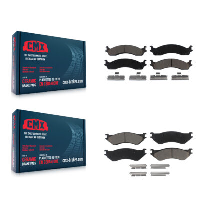 Front Rear Ceramic Brake Pads Kit For 2001-2002 Dodge Ram 2500 3500 KCX-100259