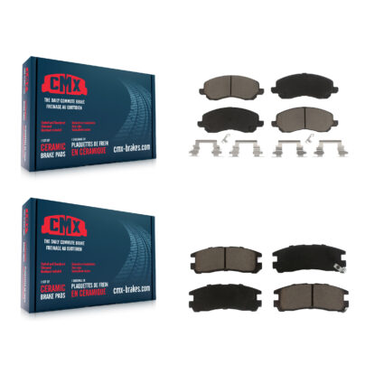 Front Rear Ceramic Brake Pads Kit For Mitsubishi Chrysler Sebring Eclipse Galant Dodge KCX-100275