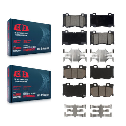 Front Rear Ceramic Brake Pads Kit For INFINITI G37 FX50 KCX-100282