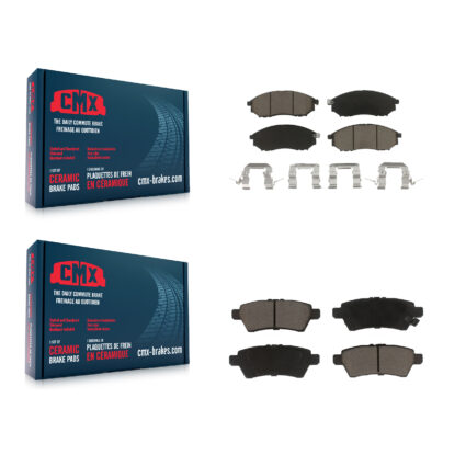 Front Rear Ceramic Brake Pads Kit For 2008-2012 Nissan Pathfinder 5.6L KCX-100283