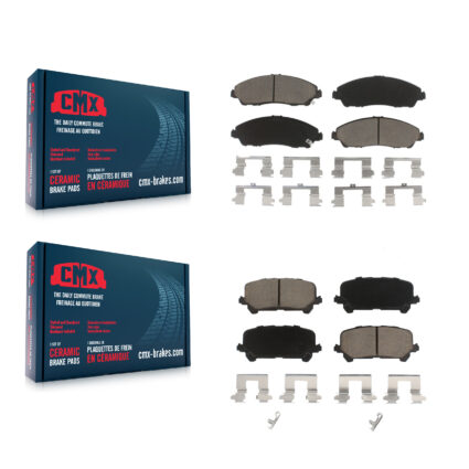 Front Rear Ceramic Brake Pads Kit For Honda Pilot Ridgeline Acura MDX KCX-100297