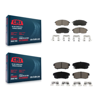 Front Rear Ceramic Brake Pads Kit For Nissan Maxima INFINITI I35 I30 KCX-100303