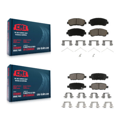 Front Rear Ceramic Brake Pads Kit For Nissan Rogue Sentra Maxima Juke Select KCX-100304