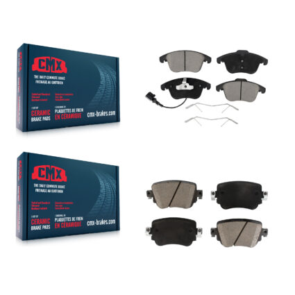 Front Rear Ceramic Brake Pads Kit For Volkswagen Passat Audi Q3 Quattro KCX-100325