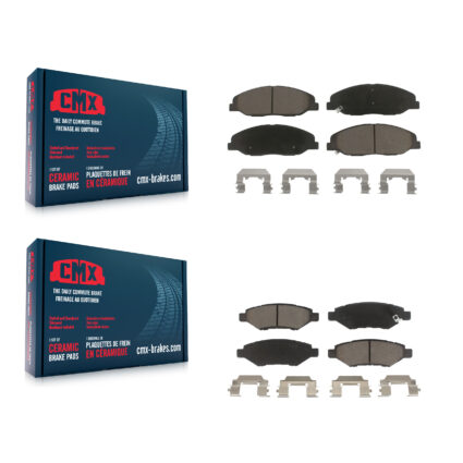 Front Rear Ceramic Brake Pads Kit For Cadillac CTS Without Heavy Duty Brakes KCX-100338