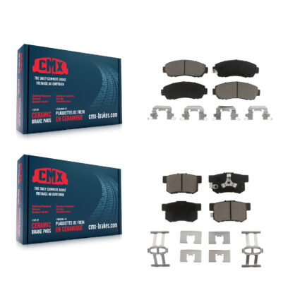 Front Rear Ceramic Brake Pads Kit For Honda CR-V Acura RDX Accord Crosstour KCX-100344